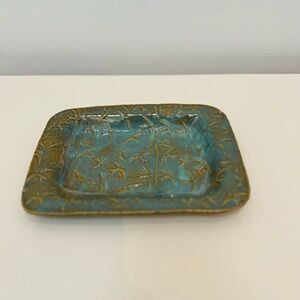 GORGEOUS HANDMADE STUDIO POTTERY‎ RECTANGLE DISPLAY PIECE BIRD ART